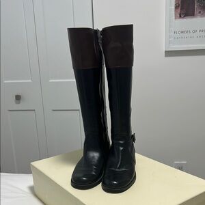 Black and Brown Women's Knee-High Boots